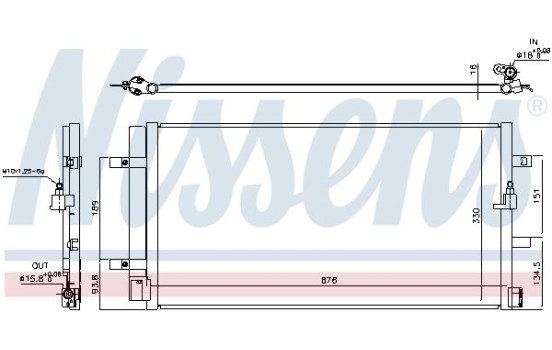 Kondensor, klimatanläggning 940453 Nissens