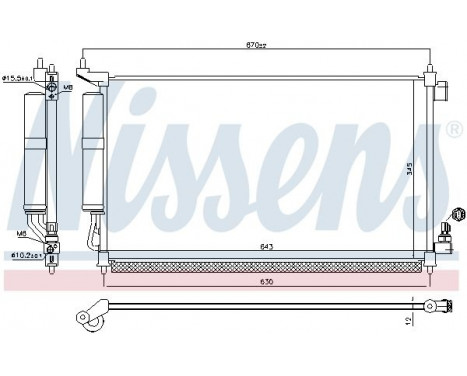 Kondensor, klimatanläggning 940476 Nissens, bild 5