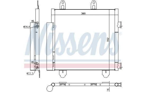 Kondensor, klimatanläggning 940522 Nissens, bild 2