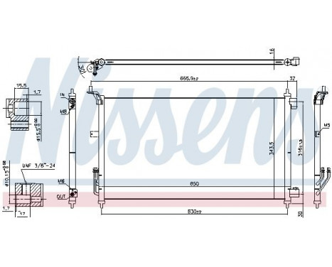 Kondensor, klimatanläggning 940557 Nissens, bild 5