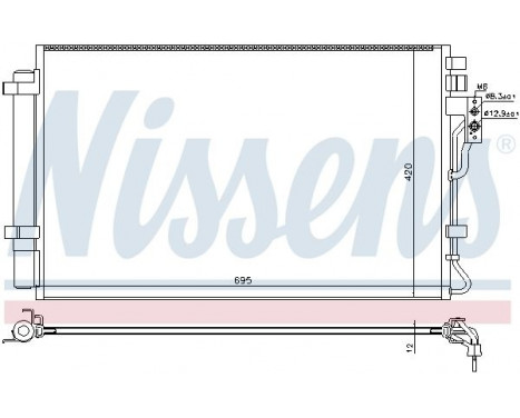 Kondensor, klimatanläggning 940595 Nissens, bild 5