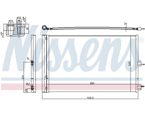Kondensor, klimatanläggning 940660 Nissens