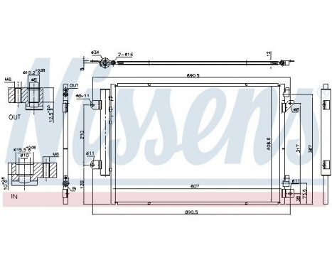 Kondensor, klimatanläggning 940676 Nissens, bild 6