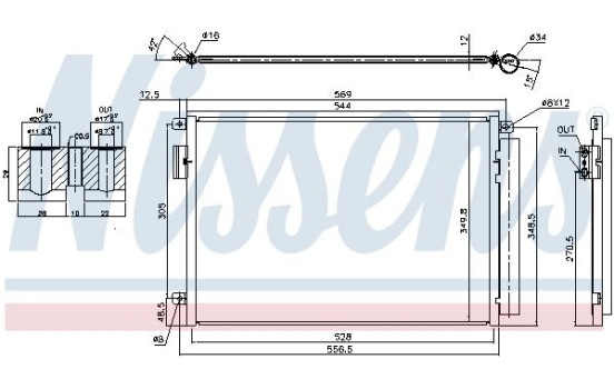 Kondensor, klimatanläggning 940693 Nissens