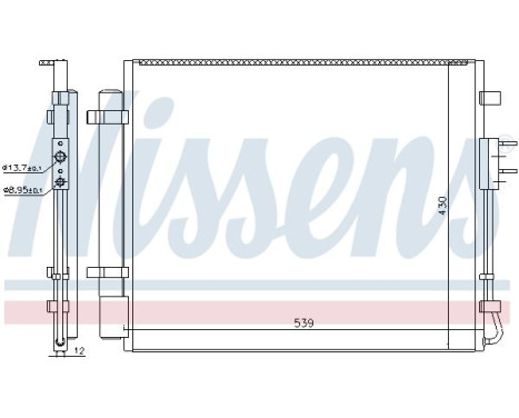 Kondensor, klimatanläggning 940727 Nissens