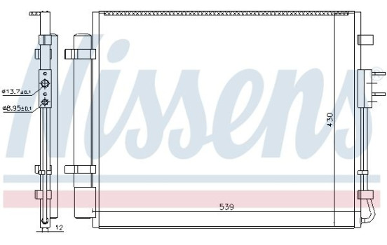 Kondensor, klimatanläggning 940727 Nissens