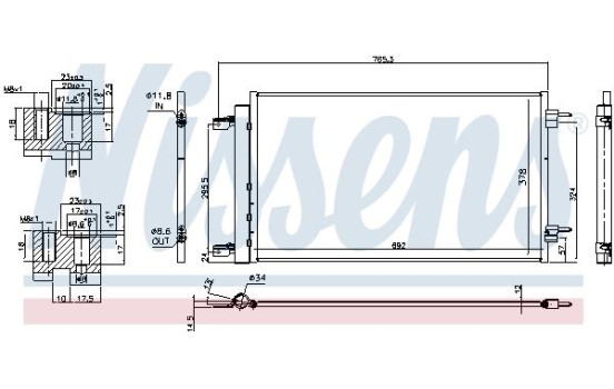 Kondensor, klimatanläggning 940735 Nissens, bild 6