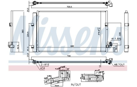 Kondensor, klimatanläggning 940748 Nissens, bild 6