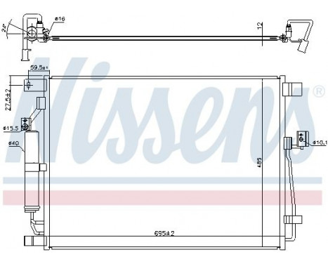Kondensor, klimatanläggning 940787 Nissens, bild 5