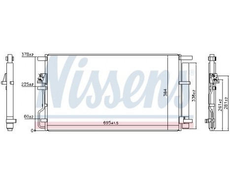 Kondensor, klimatanläggning 940820 Nissens, bild 2