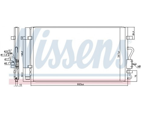 Kondensor, klimatanläggning 941181 Nissens