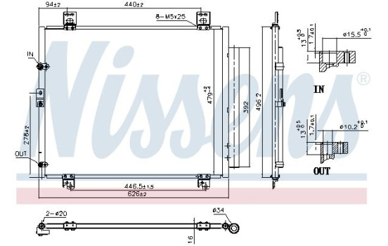 Kondensor, klimatanläggning 941189 Nissens, bild 6