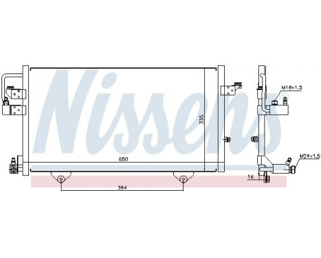 Kondensor, klimatanläggning 94209 Nissens, bild 3