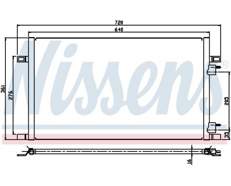 Kondensor, klimatanläggning 94386 Nissens