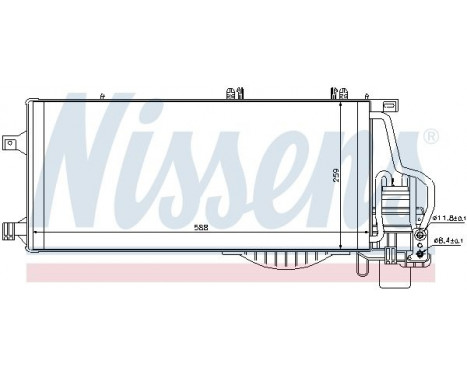 Kondensor, klimatanläggning 94548 Nissens