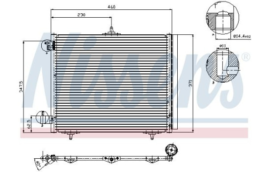 Kondensor, klimatanläggning 94595 Nissens, bild 2