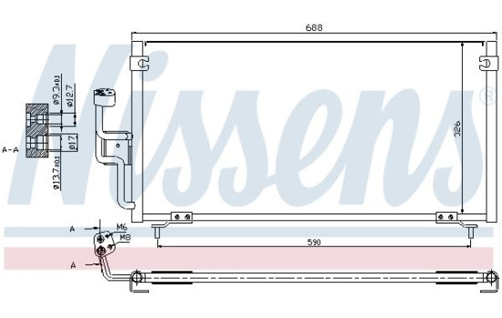 Kondensor, klimatanläggning 94702 Nissens, bild 6