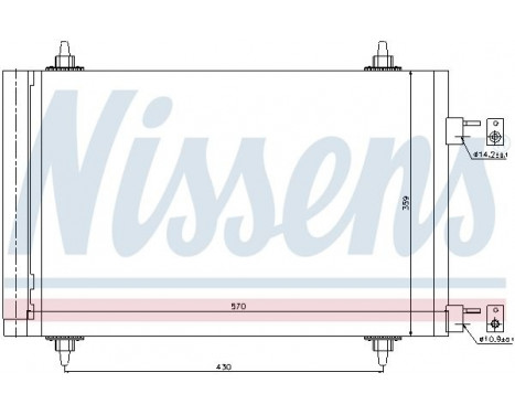 Kondensor, klimatanläggning 94758 Nissens, bild 2