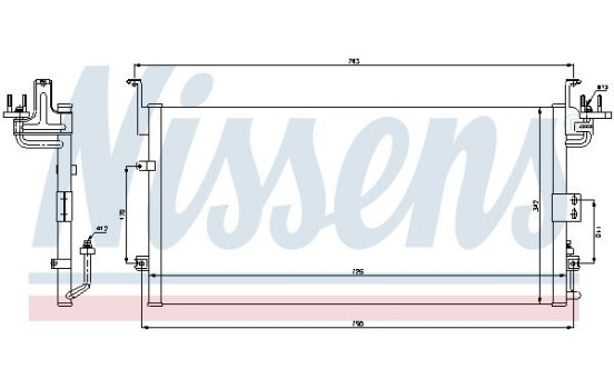 Kondensor, klimatanläggning 94775 Nissens, bild 6