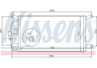 Kondensor, klimatanläggning 94797 Nissens