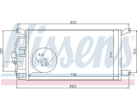 Kondensor, klimatanläggning 94797 Nissens