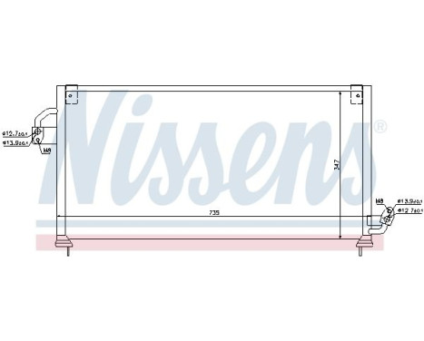 Kondensor, klimatanläggning 94841 Nissens, bild 2