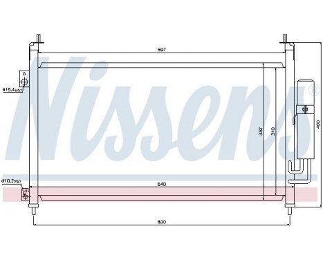 Kondensor, klimatanläggning 94875 Nissens, bild 2