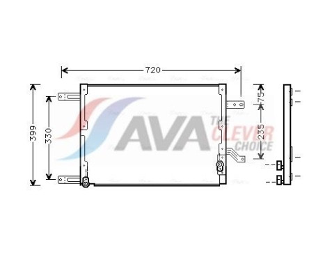 Kondensor, klimatanläggning AL5080 Ava Quality Cooling
