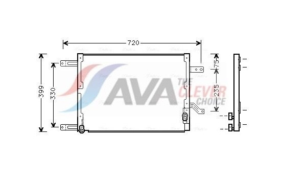 Kondensor, klimatanläggning AL5080 Ava Quality Cooling