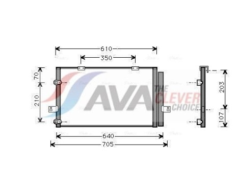 Kondensor, klimatanläggning AU5078D Ava Quality Cooling