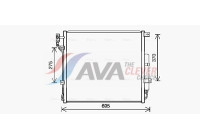 Kondensor, klimatanläggning AU5227D Ava Quality Cooling
