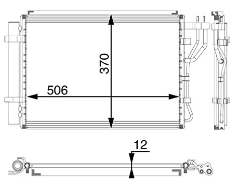 Kondensor, klimatanläggning BEHR *** PREMIUM LINE ***