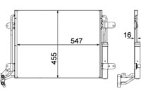 Kondensor, klimatanläggning BEHR *** PREMIUM LINE ***