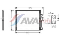 Kondensor, klimatanläggning BW5214 Ava Quality Cooling