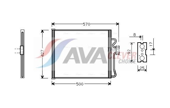 Kondensor, klimatanläggning BW5214 Ava Quality Cooling