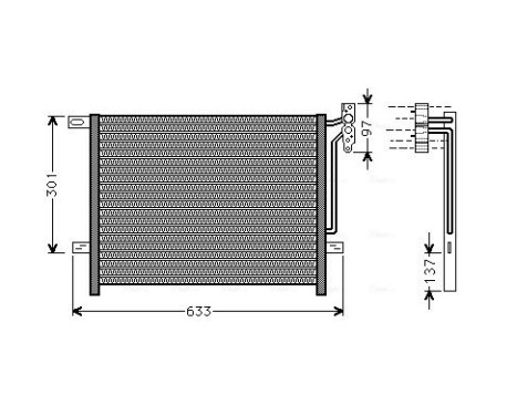 Kondensor, klimatanläggning BW5397 Ava Quality Cooling, bild 2