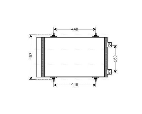 Kondensor, klimatanläggning CNA5263D Ava Quality Cooling, bild 2