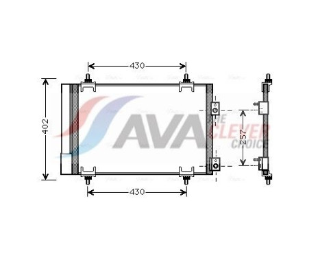 Kondensor, klimatanläggning CNA5283D Ava Quality Cooling