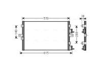 Kondensor, klimatanläggning CR5114 Ava Quality Cooling