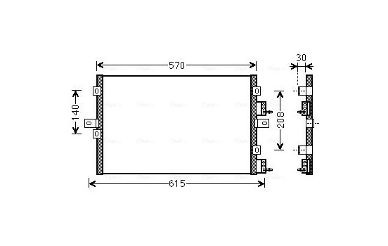 Kondensor, klimatanläggning CR5114 Ava Quality Cooling