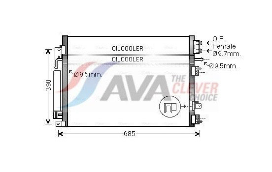 Kondensor, klimatanläggning CR5123D Ava Quality Cooling