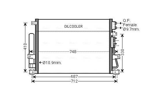 Kondensor, klimatanläggning CRA5124D Ava Quality Cooling