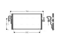 Kondensor, klimatanläggning DN5164 Ava Quality Cooling