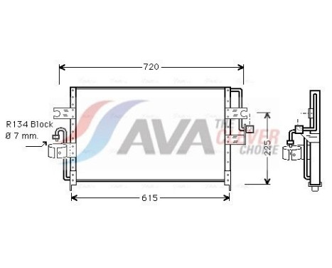 Kondensor, klimatanläggning DN5166 Ava Quality Cooling
