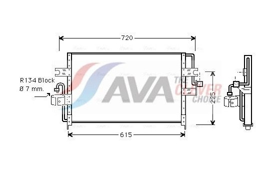 Kondensor, klimatanläggning DN5166 Ava Quality Cooling