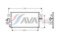 Kondensor, klimatanläggning DN5178 Ava Quality Cooling