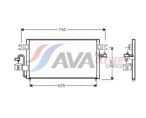 Kondensor, klimatanläggning DN5178 Ava Quality Cooling