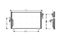 Kondensor, klimatanläggning DN5182 Ava Quality Cooling