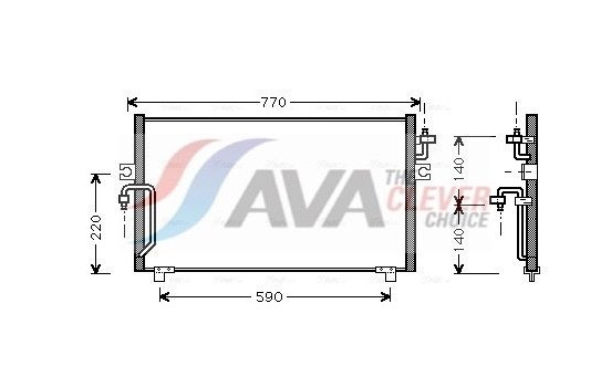 Kondensor, klimatanläggning DN5182 Ava Quality Cooling