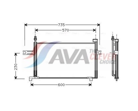 Kondensor, klimatanläggning DN5194 Ava Quality Cooling, bild 2